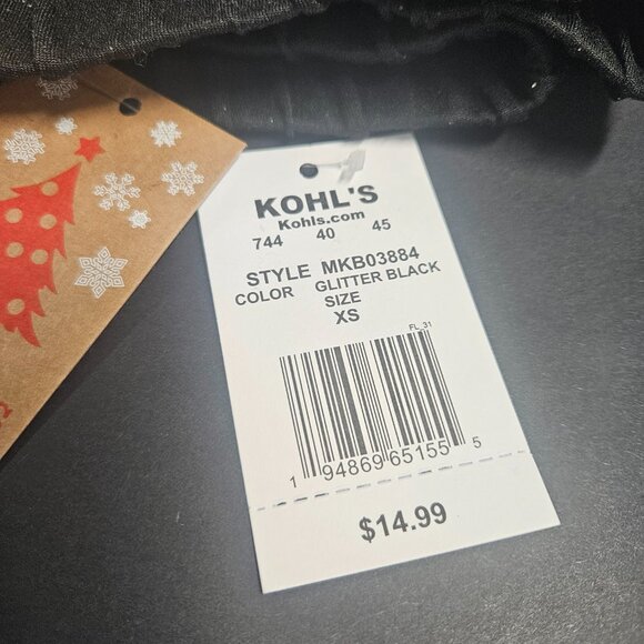 Jollidays XS Glitter Black Leggings, 90% Polyester, 10% Spandex - Picture 3 of 5